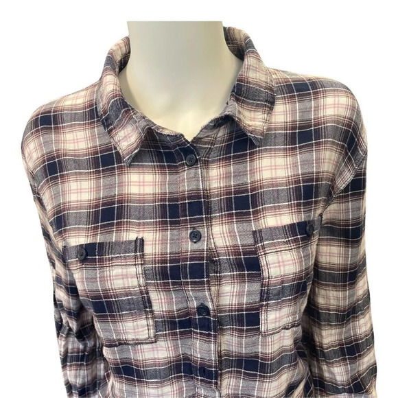 BLL Plaid Flannel Button Down Shirt w/ Pockets Size M - Picture 3 of 5